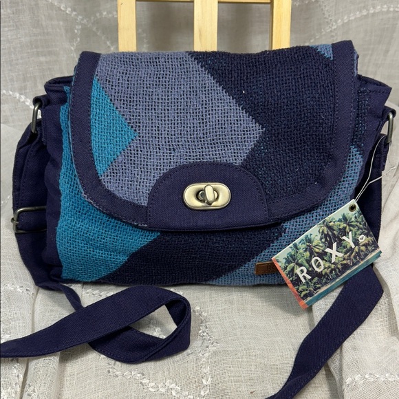 NWT ROXY shoulder cross body hemp cute woven purse - Picture 3 of 16